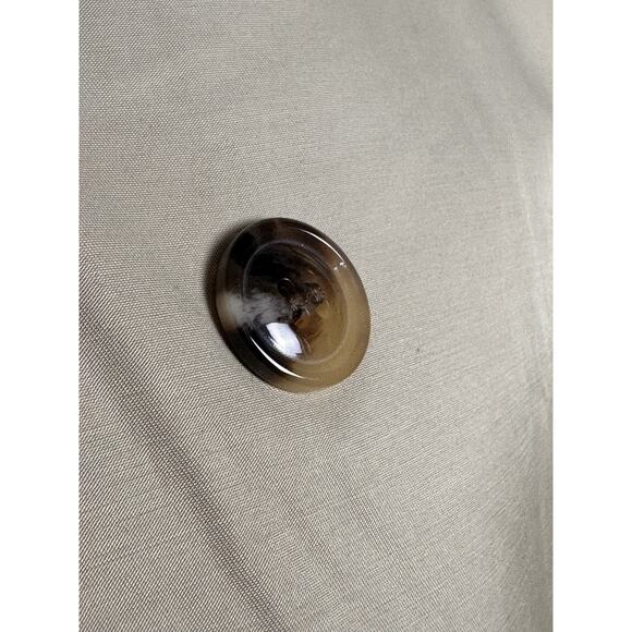 The Limited Y2K Beige Double Breasted Trench Coat Women's Sz L Rain flap Lined - Picture 8 of 16